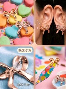 Rose Gold Bow Earrings
