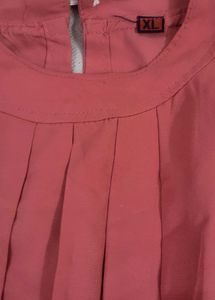 Elegant Pink Bell Sleeve Blouse with Lace Detail