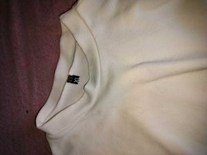 White Long Sleeve Mock Neck Top