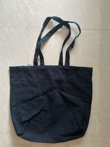 Classic Black Canvas Tote Bag