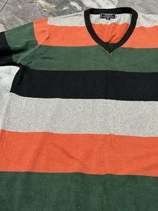 Striped V-Neck Sweater