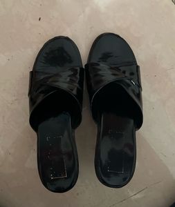 Chic Black Open Heels