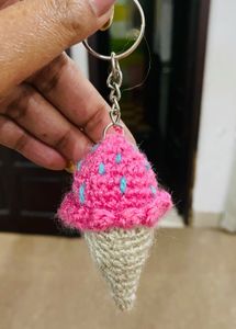 Cute Ice Cream Cone Keychain