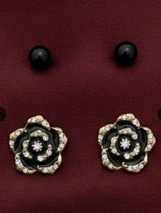 Elegant Rose Stud Earrings