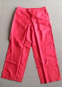 Brand- Melange By Lifestyle Red Cotton Pant