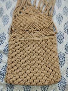 Boho Macrame Fringe Crossbody Bag