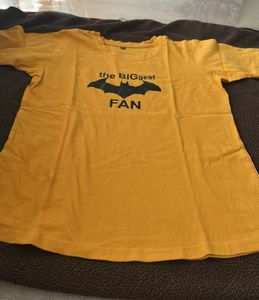 Yellow "Biggest Fan" Batman T-Shirt