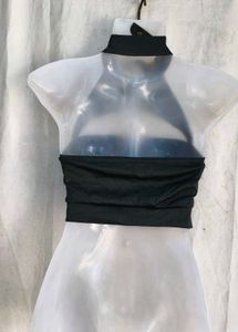Edgy Black Cutout Crop Top