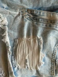 Distressed Denim Shorts