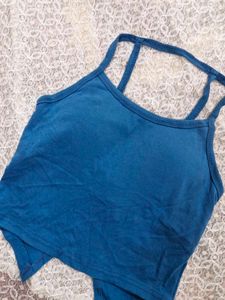 Blue Crop Top
