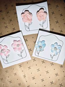 Cute Flower Stud Earrings Set of 3