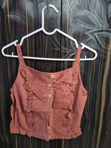 Cute Ruffled Cropped Top