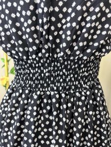 Chic Floral Flowy Black &amp; White Summer Dress