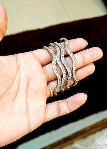 Sparkling Designer Bangles (Set of 4)