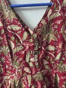 Maroon Floral Print Top