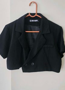 Cropped Blazer Top