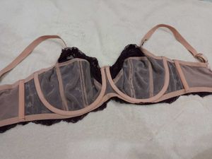 Elegant Purple Lace Bra