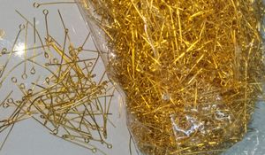 Eyerring,Eye pin Golden  jewelry making combo 100p