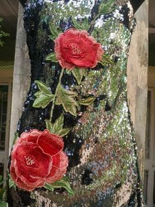 Sparkling Sequin Rose Dress