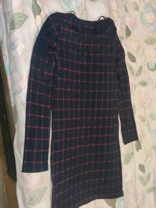 Chic Plaid Bell Sleeve Dress