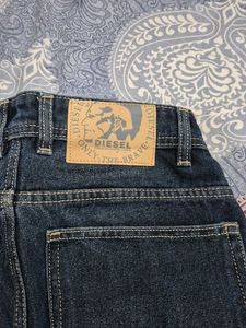 vintage Diesel Stylish Blue Denim Cargo Jeans