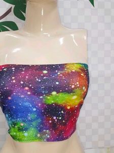 )1000)Galaxy Print Tube Top
