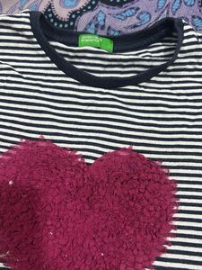 Striped Heart T-Shirt