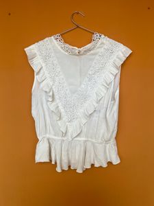 White Embroidered Top