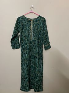 (NEW) Green Printed Kurta set