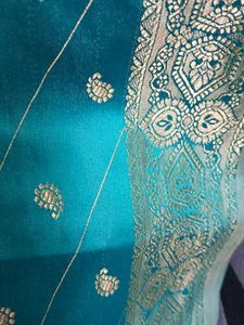 Green Satin  Poonam Saree