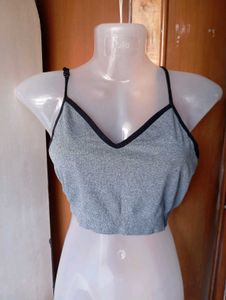 Gray Sports Bra