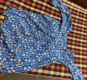 Blue Floral Mini Dress