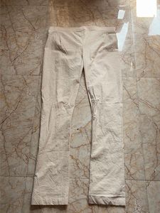 Light Beige Textured Trousers