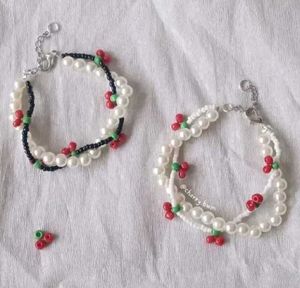 Cute Cherry Beaded Bracelets