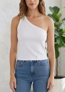 Mango one shoulder top