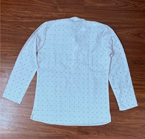 Men White Printed Kurta