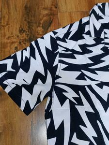 Men's Black &amp; White Lightning Bolt Shirt