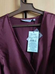 Elegant Satin Wrap Dress