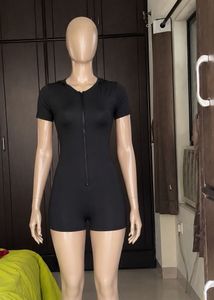 Women's Black Short Jumpsuit