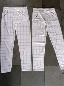 Stylish Checked stricheble jeggings Pants