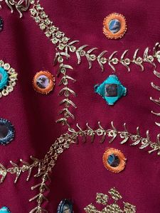 magenta Kurta Set with Dupatta