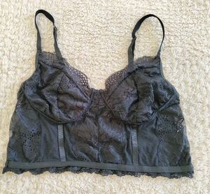 🖤 Black Floral Lace Longline Corset Top