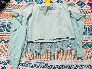 Mint Lace Top
