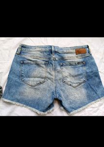 Distressed Denim Shorts