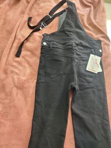 Black Denim Dungaree
