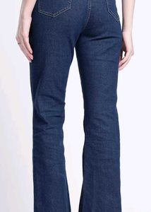 High-Waisted Boot cut Jeans with Slit