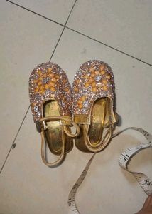 Sparkly Gold Baby Sandals