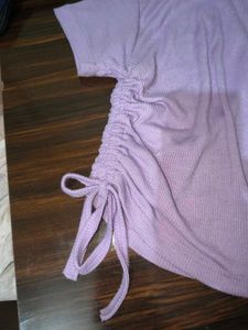 Lilac Ruched Crop Top