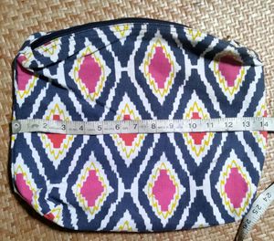 Canvas Ikat Pattern Travel Organiser Pouch
