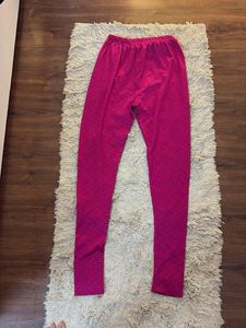 Magenta Patterned Leggings